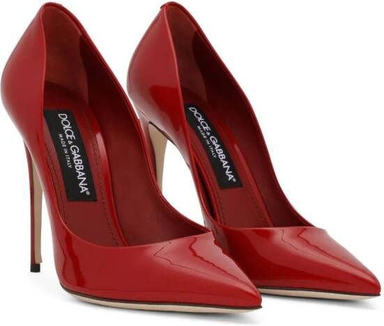 Dolce & Gabbana DG Logo pumps met puntige neus Rood