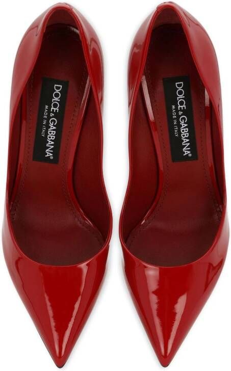 Dolce & Gabbana DG Logo pumps met puntige neus Rood