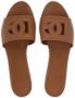 Dolce & Gabbana Leren sandalen met DG-logo Bruin - Thumbnail 4