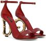 Dolce & Gabbana Baroque DG leren 105mm sandalen Rood - Thumbnail 2