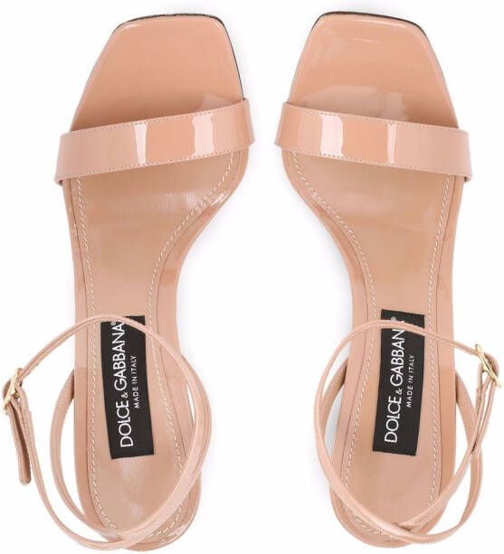 Dolce & Gabbana 3.5 lakleren 105mm sandalen Beige