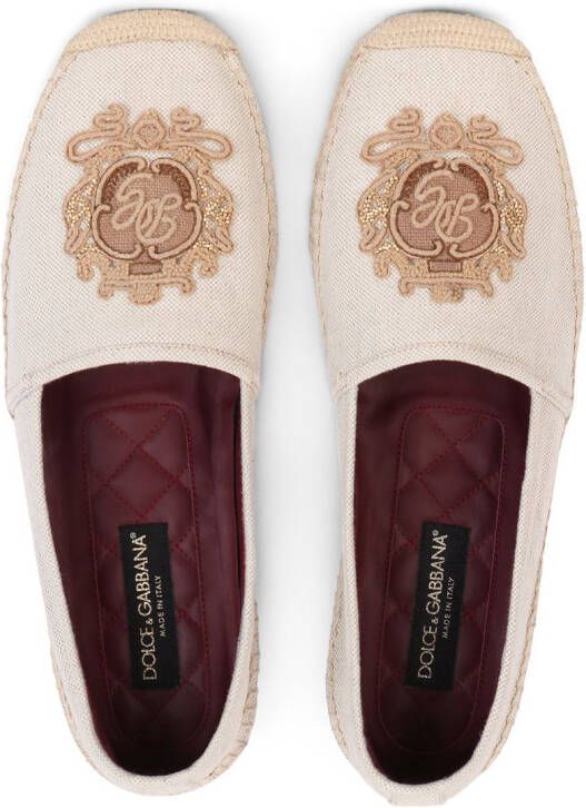 Dolce & Gabbana Espadrilles met borduurwerk Beige