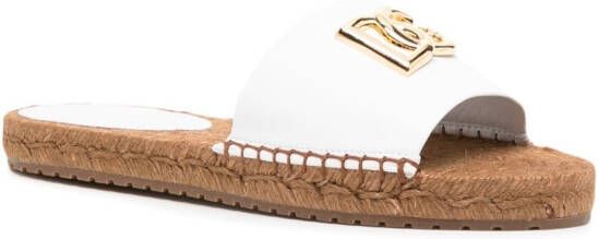 Dolce & Gabbana Espadrilles met logoplakkaat Wit