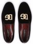 Dolce & Gabbana Fluwelen slippers met logo Zwart - Thumbnail 4