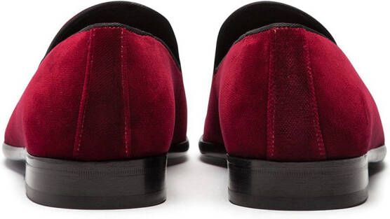 Dolce & Gabbana Fluwelen slippers Rood