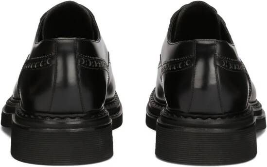 Dolce & Gabbana Francesina derby schoenen met contrasterende neus Zwart