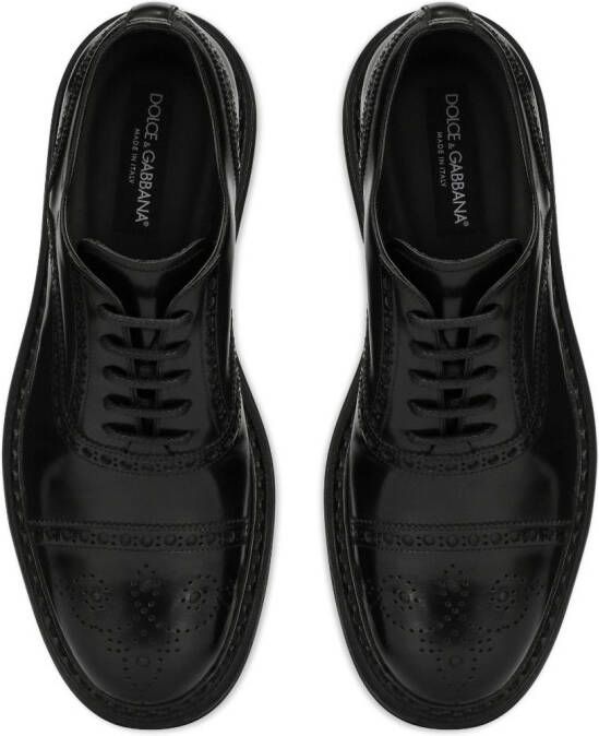 Dolce & Gabbana Francesina leren derby schoenen Zwart