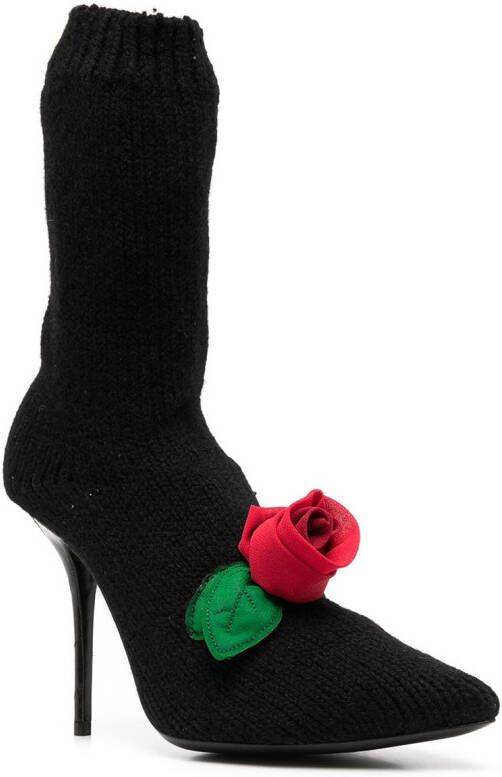 Dolce & Gabbana Gebreide laarzen Zwart