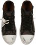 Dolce & Gabbana Mid-top sneakers met denim patchwork Bruin - Thumbnail 4