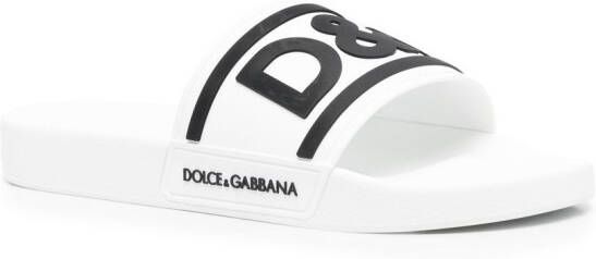 Dolce & Gabbana Gomma badslippers Wit