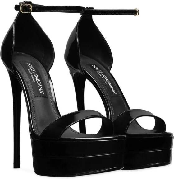 Dolce & Gabbana Sandalen met hoge hak Zwart
