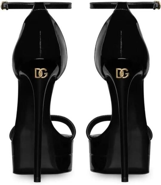Dolce & Gabbana Sandalen met hoge hak Zwart