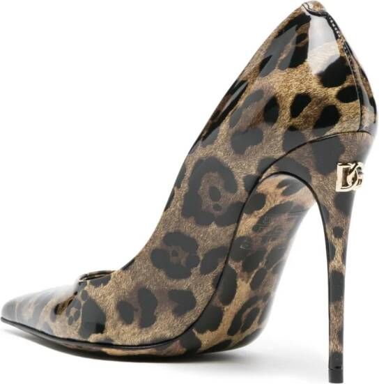 Dolce & Gabbana Icon pumps met luipaardprint Bruin