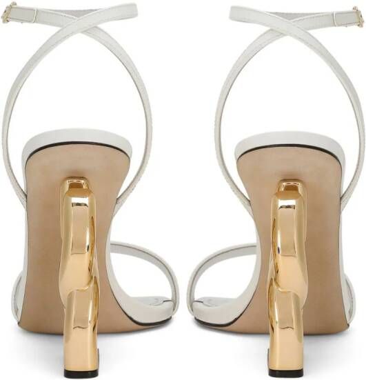 Dolce & Gabbana Keira 105mm DG-heel sandals Wit