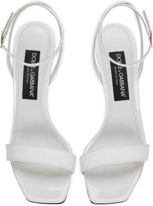 Dolce & Gabbana Keira 105mm DG-heel sandals Wit