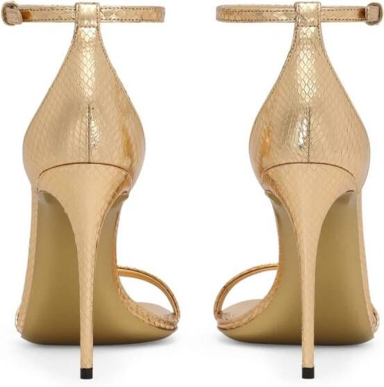 Dolce & Gabbana Keira 105mm leren sandalen Goud
