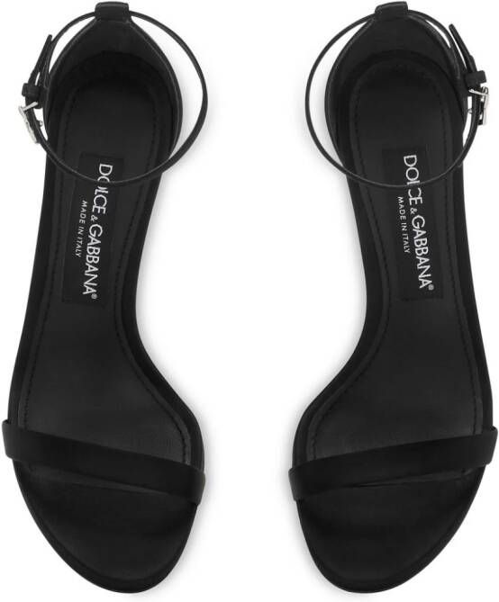 Dolce & Gabbana Keira 105mm leren sandalen Zwart