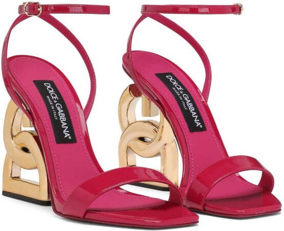 Dolce & Gabbana Keira sandalen met DG-hak Rood