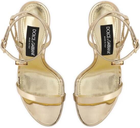 Dolce & Gabbana Keira sandalen met hak Goud