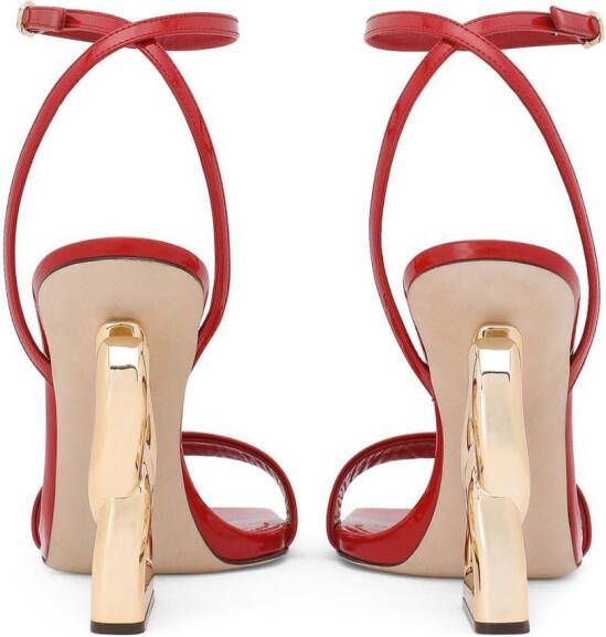 Dolce & Gabbana 3.5 lakleren 105mm sandalen Rood