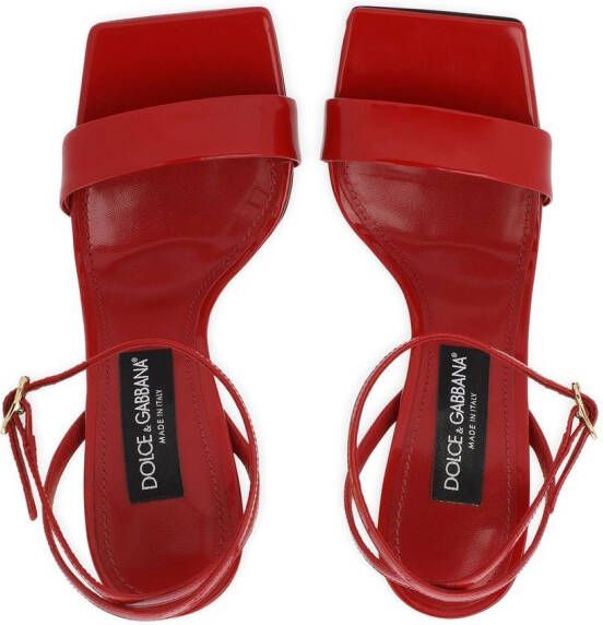 Dolce & Gabbana 3.5 lakleren 105mm sandalen Rood