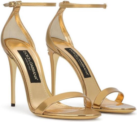 Dolce & Gabbana Keira sandalen met metallic-effect Goud