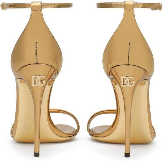 Dolce & Gabbana Keira sandalen met metallic-effect Goud