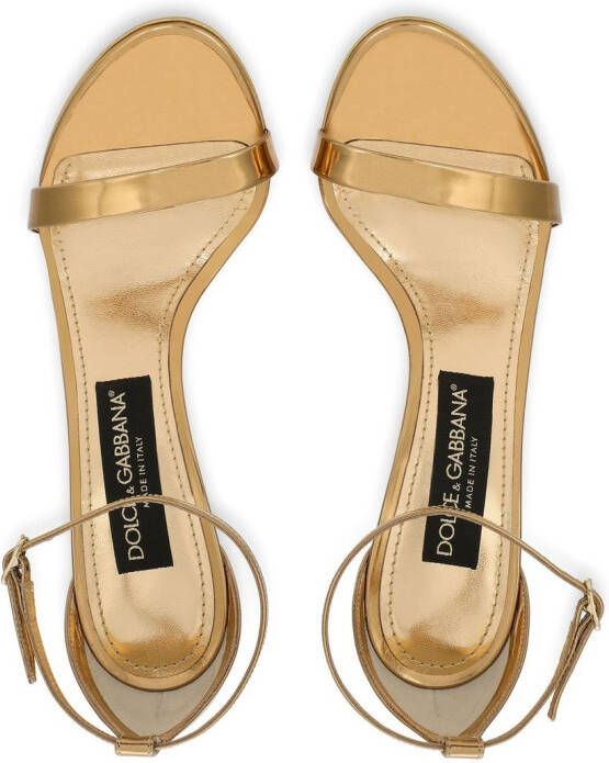 Dolce & Gabbana Keira sandalen met metallic-effect Goud