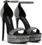 Dolce & Gabbana 145mm sandalen verfraaid met stras en plateauzool Zwart - Thumbnail 2