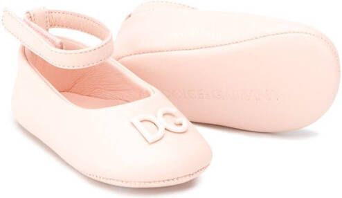 Dolce & Gabbana Kids Ballerina's met enkelbandje Beige