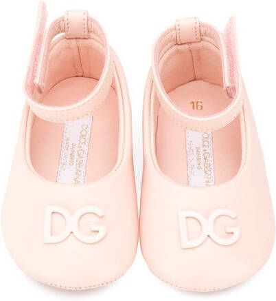 Dolce & Gabbana Kids Ballerina's met enkelbandje Beige