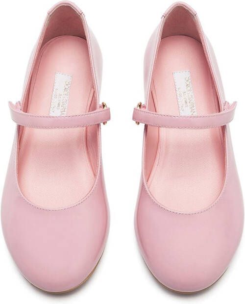 Dolce & Gabbana Kids Ballerina's met leren zool Roze