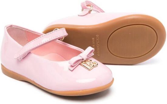 Dolce & Gabbana Kids Ballerina's met logoplakkaat Roze