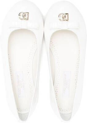 Dolce & Gabbana Kids Ballerina's met strikdetail Wit