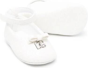 Dolce & Gabbana Kids Ballerina's met strikdetail Wit