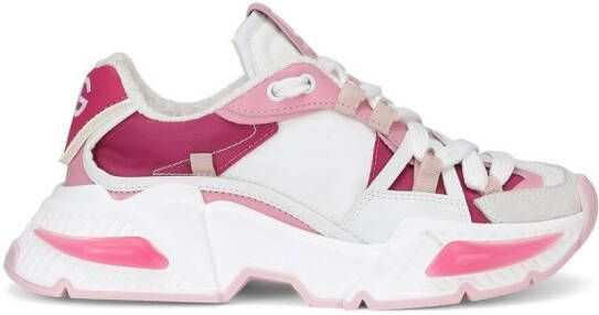 Dolce & Gabbana Kids Airmaster sneakers met vlakken Roze