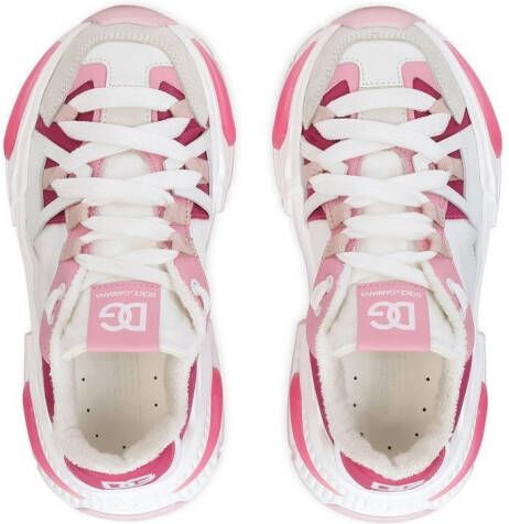 Dolce & Gabbana Kids Airmaster sneakers met vlakken Roze