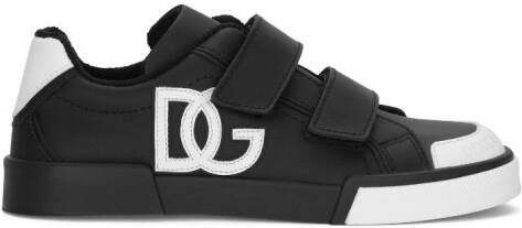 Dolce & Gabbana Kids Sneakers met logo-reliëf Zwart