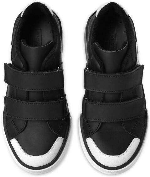 Dolce & Gabbana Kids Sneakers met logo-reliëf Zwart