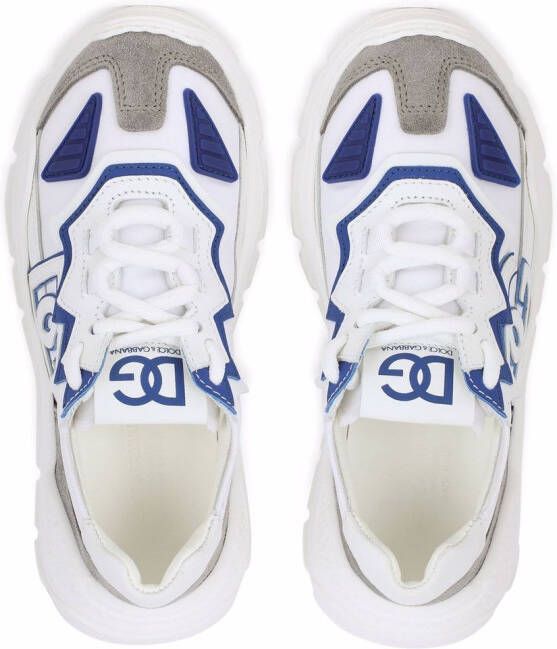 Dolce & Gabbana Kids Daymaster leren sneakers Wit