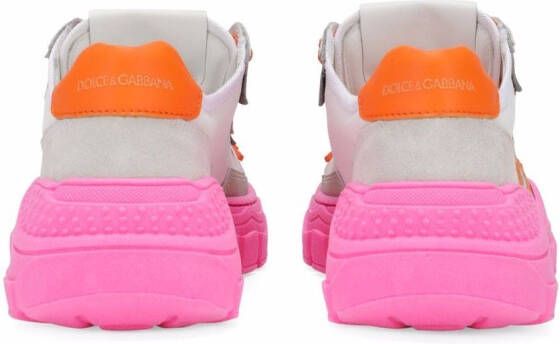 Dolce & Gabbana Kids Daymaster leren sneakers Roze