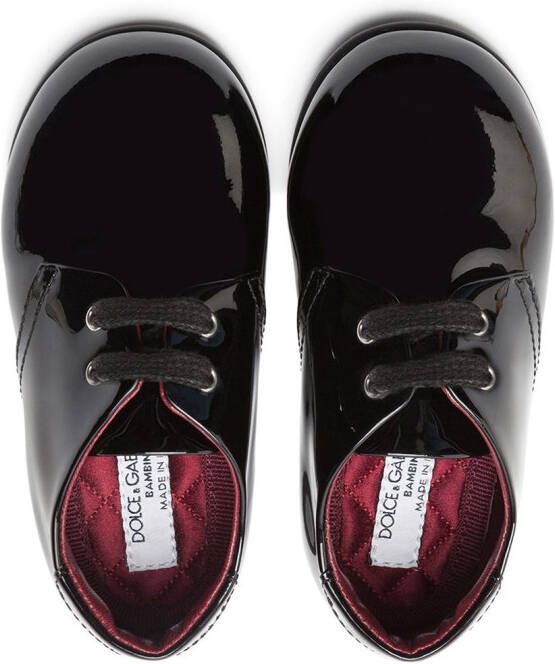 Dolce & Gabbana Kids Derby veterschoenen Zwart