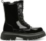 Dolce & Gabbana Kids Lakeren combat boots Zwart - Thumbnail 2