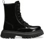 Dolce & Gabbana Kids Leren combat boots Zwart - Thumbnail 2