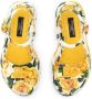Dolce & Gabbana Kids Katoenen sandalen met roosprint Wit - Thumbnail 4