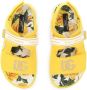 Dolce & Gabbana Kids Katoenen sandalen verfraaid met stras Geel - Thumbnail 4