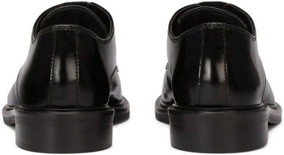 Dolce & Gabbana Kids Leren derby schoenen Zwart