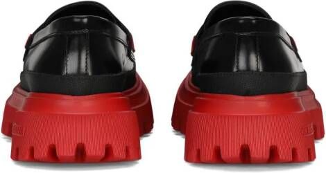 Dolce & Gabbana Kids Leren loafers Zwart