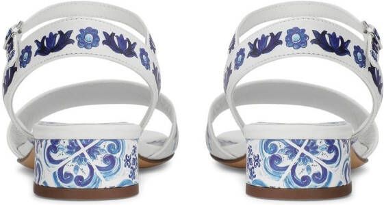 Dolce & Gabbana Kids Leren sandalen Blauw