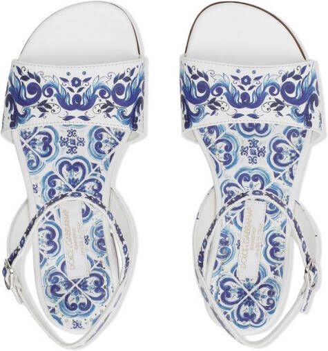 Dolce & Gabbana Kids Leren sandalen Blauw